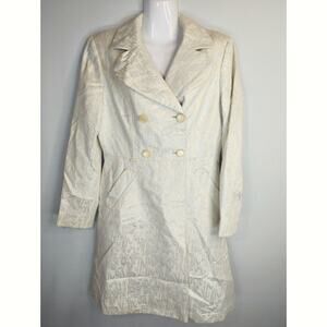 Cole Haan Collective Cream Brocade Double Breasted Blazer Dress‎ Office Size 8